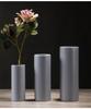 Nordische Weiße Matte Keramik Zylindrische Vase - Minimalistische Heimdeko für Frische/Trockenblumen