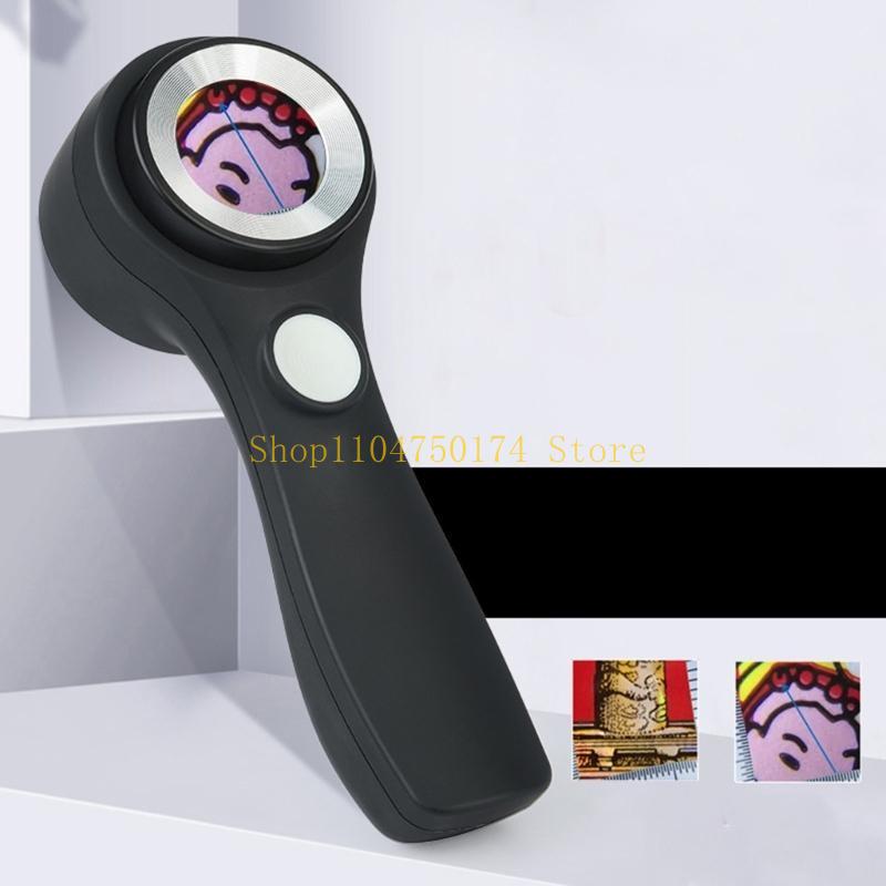 40X Handheld Magnifier Brightness Adjustable Glass Double Glass Lens Loupe for Stamps Coin Jewelry Inspection top sale
