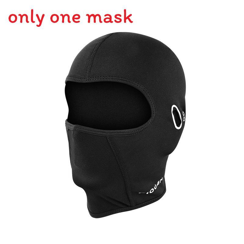 Cycling Face Mask With Eyewear Hole And Polyester Fabric For Winter Outdoor Rides Short