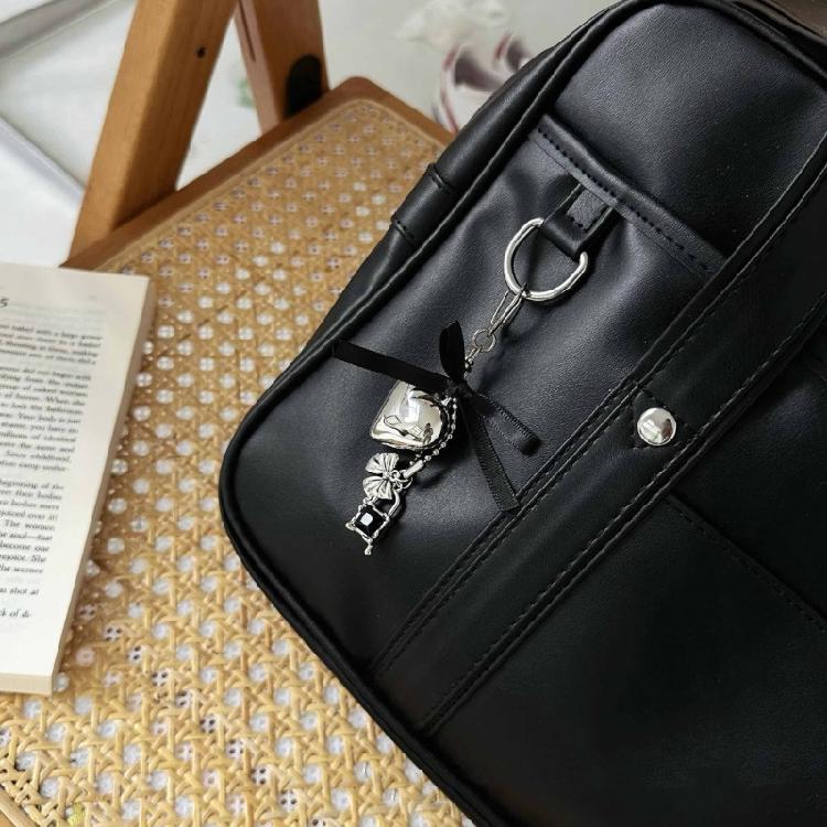 Chic Heart Keyring Unique Decoration Bowknot Keychain Ornament Phone Accessory