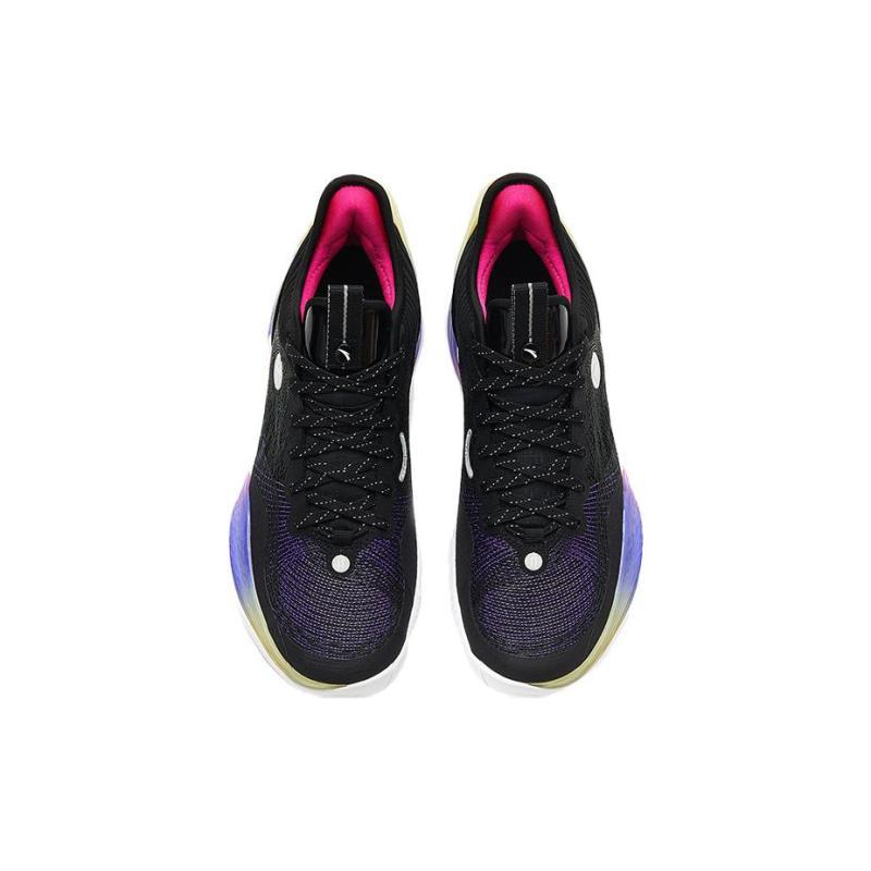Anta Three Point Rain1.0 Basketball Shoes Men's Low Top Black Purple/Purple Sneakers 912321102S-4