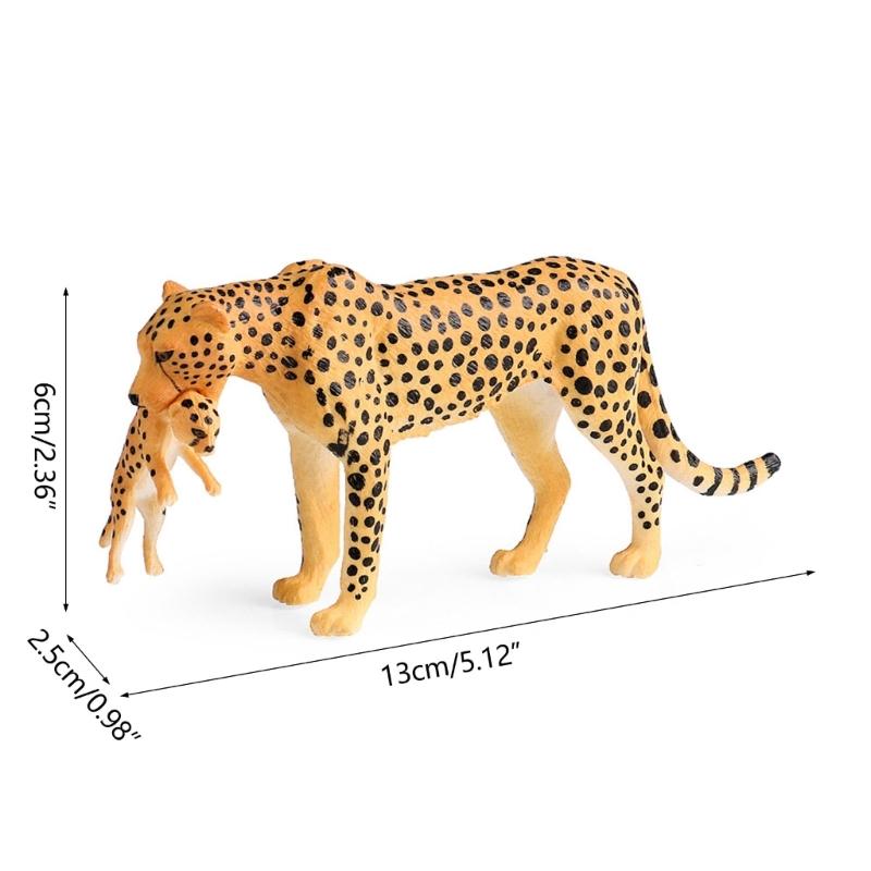 Cheetah Savannah Creature Model for Role Playing and Pretend Play Hand Painted Cheetah Figurine Savannah Creature