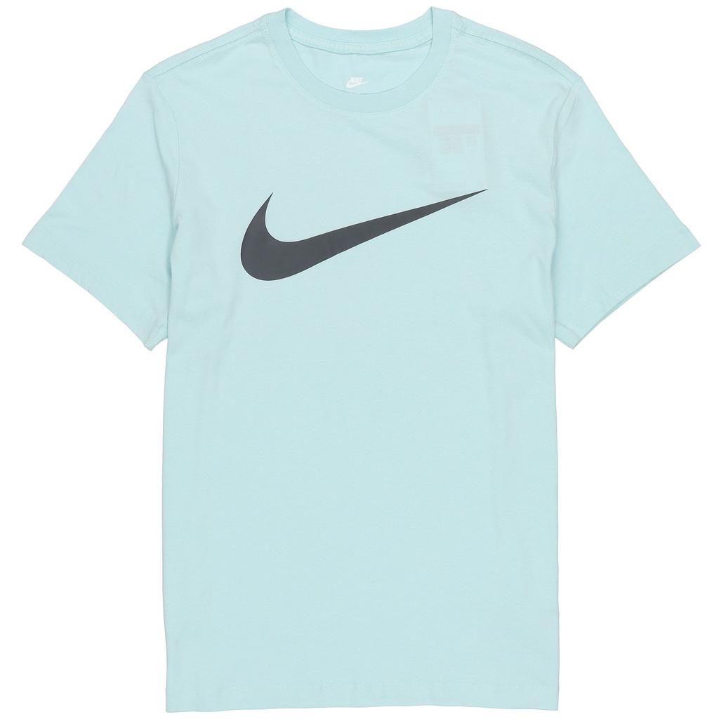 Nike Solid Color Large Logo Print Crew Neck T-Shirt Men Tops Light-Green BV0628-382