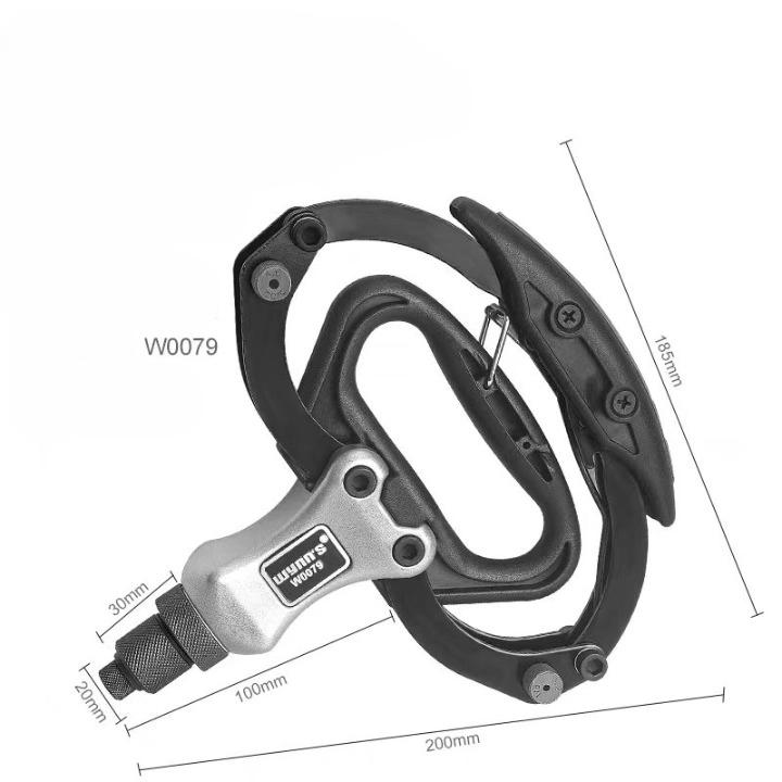 Manual Rivet Gun Set with 16 Sizes of Rivet Heads, Heavy-duty One-handed Rivet Gun Tool for Metal, Plastic and Leather