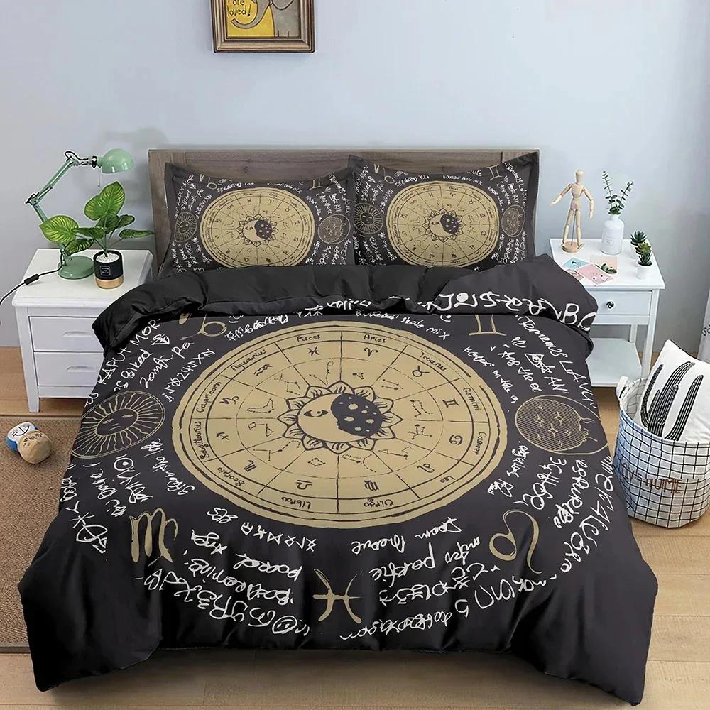 Comforter Psychedelic Constellation Bedding Set For Bedroom Astrological Comforter S Us Eu Au Single Double 3Pcs