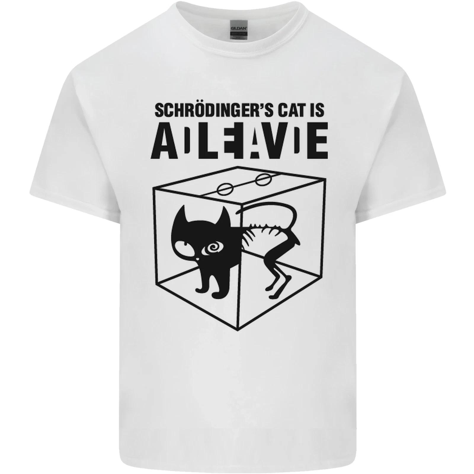 Schrodingers Cat Science Geek Nerd Kids T-Shirt Childrens 4XL