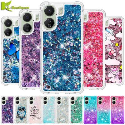 Redmi 13C Case On For Fundas Xiaomi Redmi 13C Cover Glitter Dynamic Liquid Case For Xiomi Xiaomi Redmi13C 13 C Phone Cases Etui