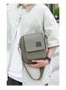 Men's Retro Canvas Crossbody Bag - Small Square Design for Business & Casual Commute