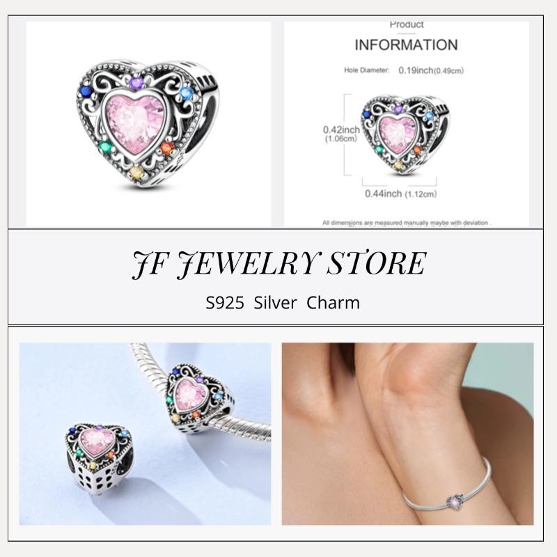 copper Charm Compatible With Bracelets Do It Yourself Jewellery Making Pink Zircon Authentic Red Blue Charm Bead Charms Ideal For Women Wedding Birthd