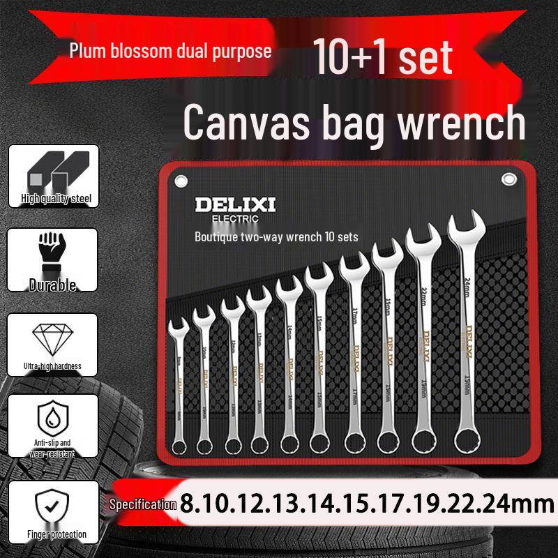 Open-End & Box-End Combination Wrench Set – Compact and Complete