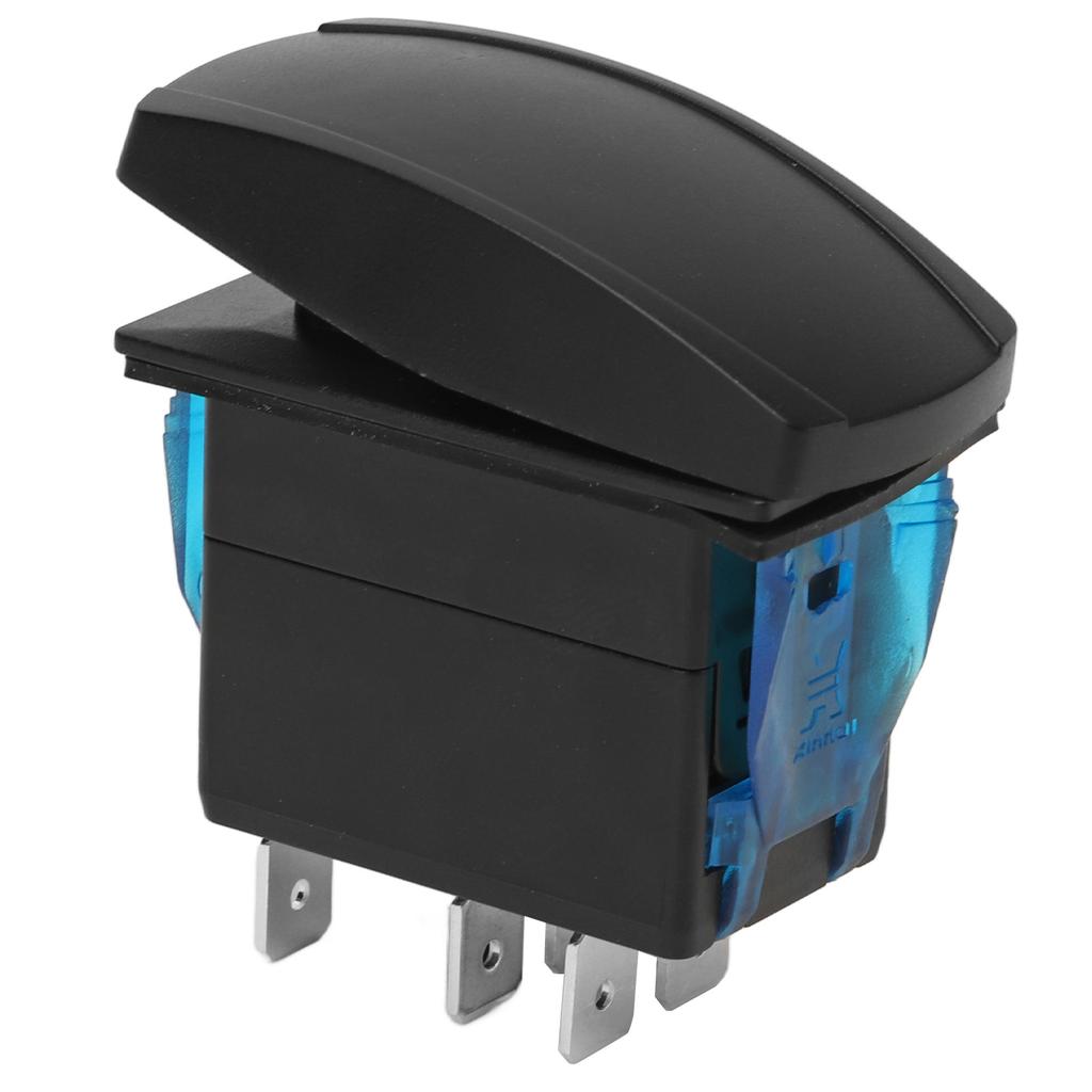 5Pin Waterproof Rocker Switch Toggle On Off Dual Pole Dual Throw LED Blue Backlit for 12?24V