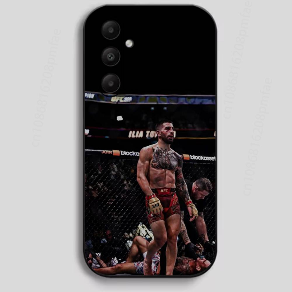I-Ilia Champion T-Topuria Phone Case For Samsung Galaxy A13,21s,22,31,32,40,52,71,A91 Soft Black Shell
