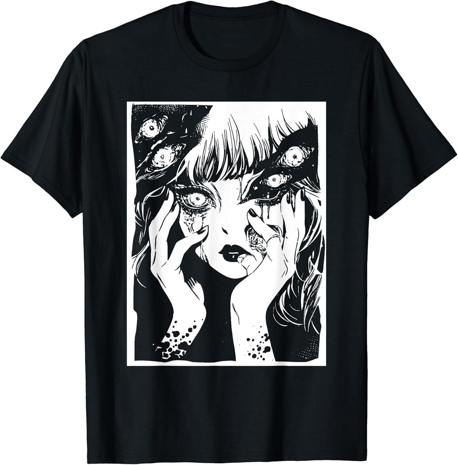 NEW LIMITED! Edgy Creepy Horror Anime Manga Weird Japan Cotton Tee - MADE IN USA XXXL