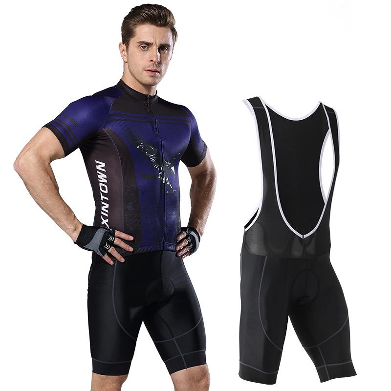 XINTOWN Men's Summer Cycling Jersey and Bib Shorts Set