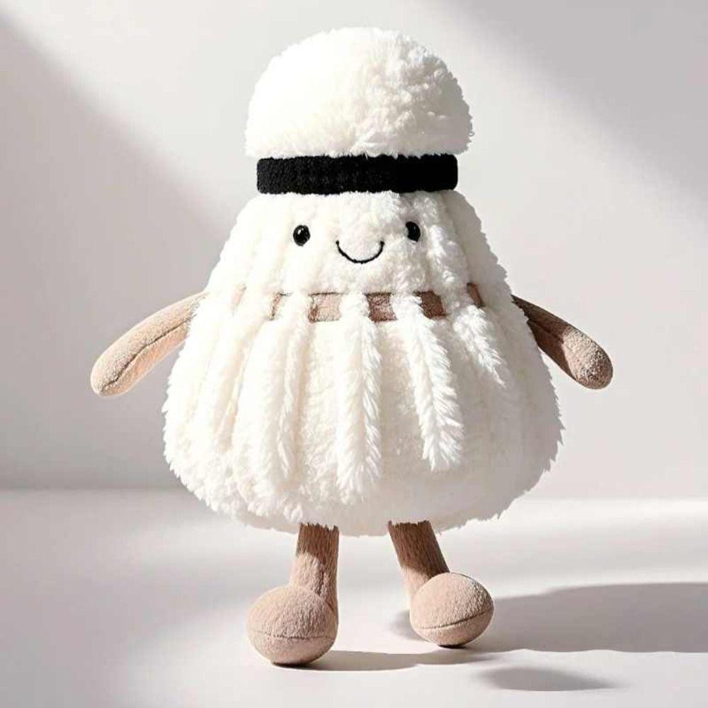 Furry Badminton Keychain Creative Bag Decor Pendant New Plush Doll  Friends Gifts