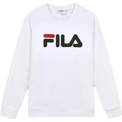 Fila Harf Logolu Spor Günlük Bisiklet Yaka Sweatshirt Üniseks Sweatshirt Standart-Beyaz F51U334231FWT