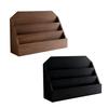 Wenskaart Displaystandaard Houten 3-Laags Opbergrek met Rustiek Bruine Afwerking Grote Capaciteit Postkaarten Stickers Organizer