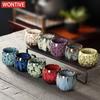 1PC Kiln Change Ceramic Cup Porcelain Kung Fu Tea Cups 110ml Drinkware Tableware Pottery Drinkware Tableware Coffee Mug Wine Mug