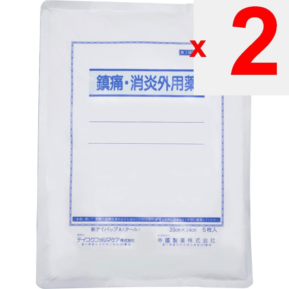 Teikoku Pharma Care New Teipap A Cool Large Size 5 sheets Patches (Cooling) Paste Indications: Lower back pain, bruises, sprains, stiff shoulders, joi