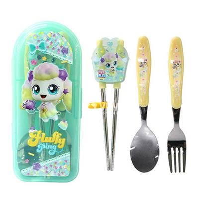 Sweet and Sour Catch Tiniping Hatching Rich Proofreading Chopsticks and Spoon Full Set 503782, 1 Piece, Single Item