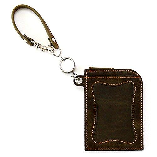 AGILITY affa "Seek" Ausweishülle mit Rolle, IC-Kartenhalter, Hergestellt in Japan, Doppelseitig, Echtes Rindsleder