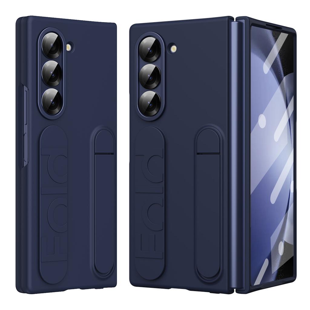 Til Samsung Galaxy Z Fold5 5G-deksel, støttebeskytter, armbånd, PC-telefondeksel med herdet glassfilm