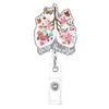 New Arrival Nurse Badge Reels Retractable Badge Holders With Alligator Clip Organ Heart Id Badge Clip For Doctor Nursing Student