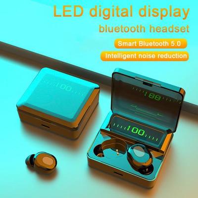 Bluetooth-Kopfhörer, kabellose Ohrhörer mit Premium-Sound, Smart Touch, LED-Digitalanzeige, 48-Stunden-Spielzeit für Sport