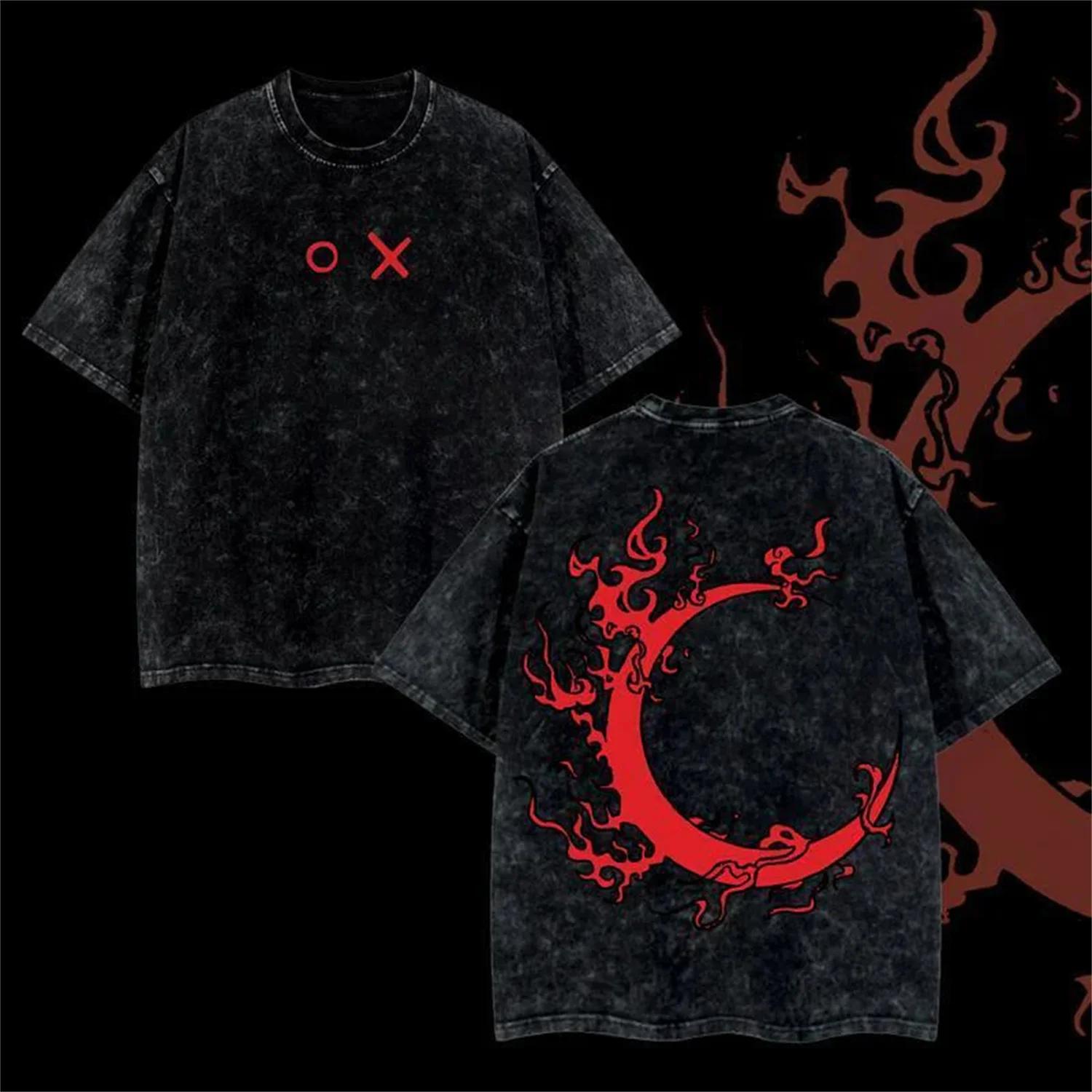 

Benimaru Shinmon Sun Wheel Fire Force Tshirt for Unisex Women Summer Vintage Washed Cotton Unisexs T Shirt Casual Harajuku Tops S