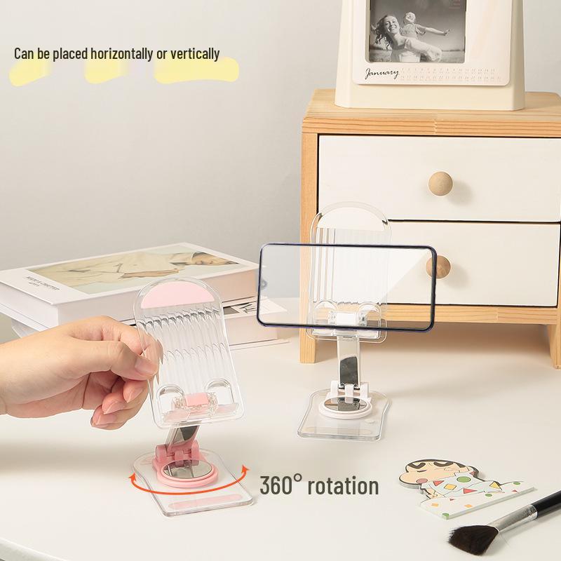 Portable Folding Acrylic Phone Stand for Streaming & Dramas