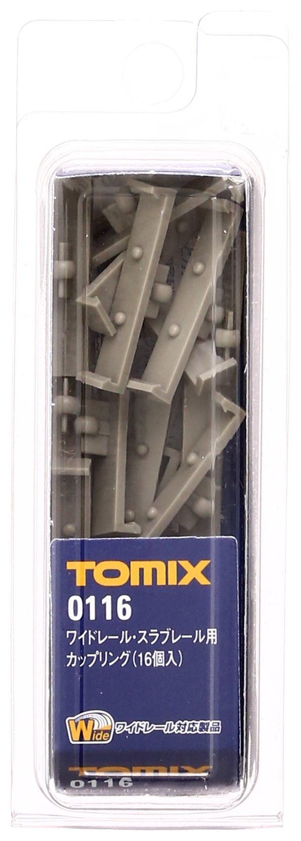 TOMYTEC TOMIX N Gauge Wide Slab Rail Model Railroad Supplies Couplings, 16-Piece Set, 0116,