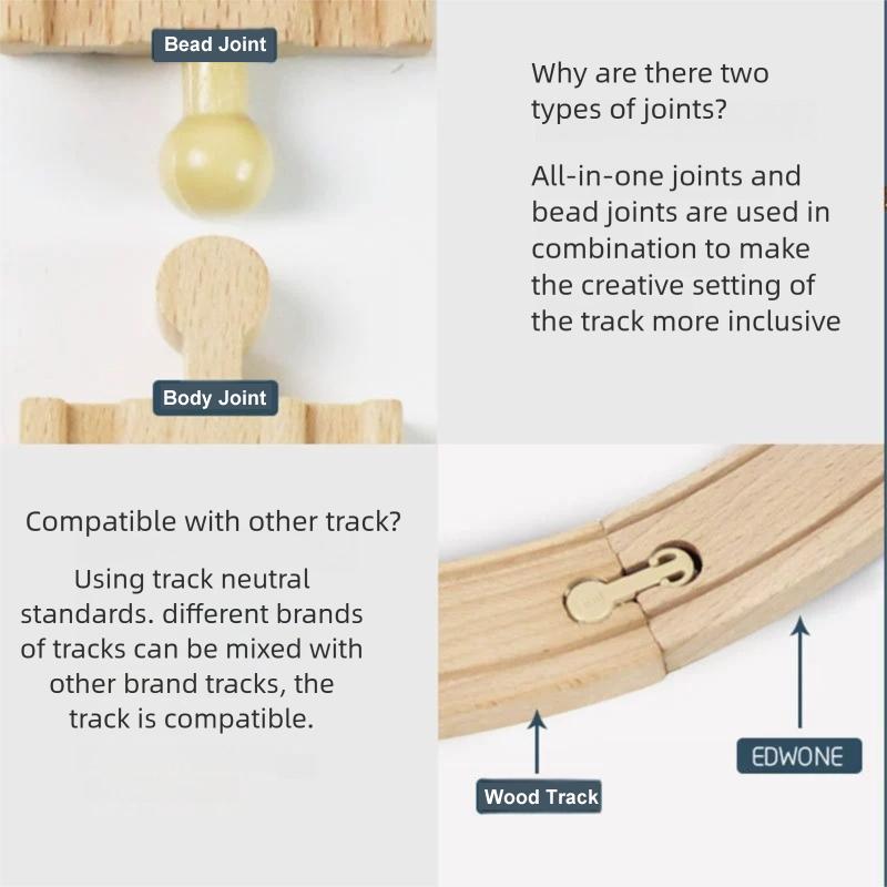 All Kinds Wooden Track Accessories Wooden Railway Train Track Parts Fit for Brand Wood Tracks Railway Toys for Children Gifts