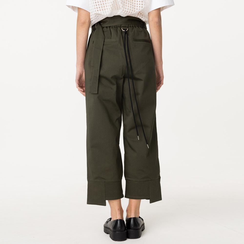WUNDER GEIST String Wide Pants Khaki