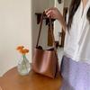High-Quality Textured Fashionable Single Shoulder Bag 2025 New Women's Casual Simple Large Capacity Versatile Solid Color Bucket Bag