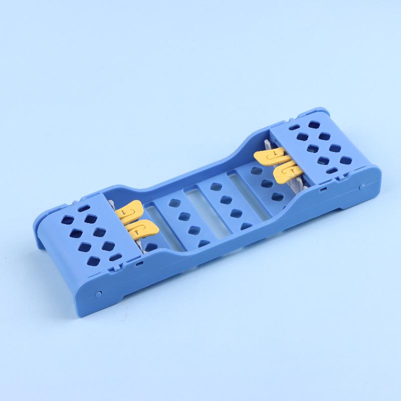 

Dental Instruments Plastic Disinfection Box Dental Storage Case For 4 Holders Autoclavable Dentist Cassette Racks синий