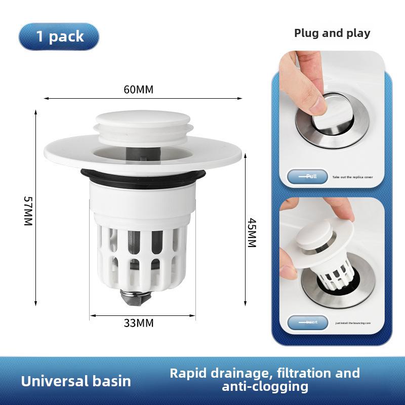 Universal Leak-Proof Brass Pop-Up Bathroom Sink Stopper