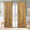 2pcs, Curtain Popular 2D plane printing Bohemian Bamboo Print Blackout Polyester (without rod) Stuff Clearance Perfect for