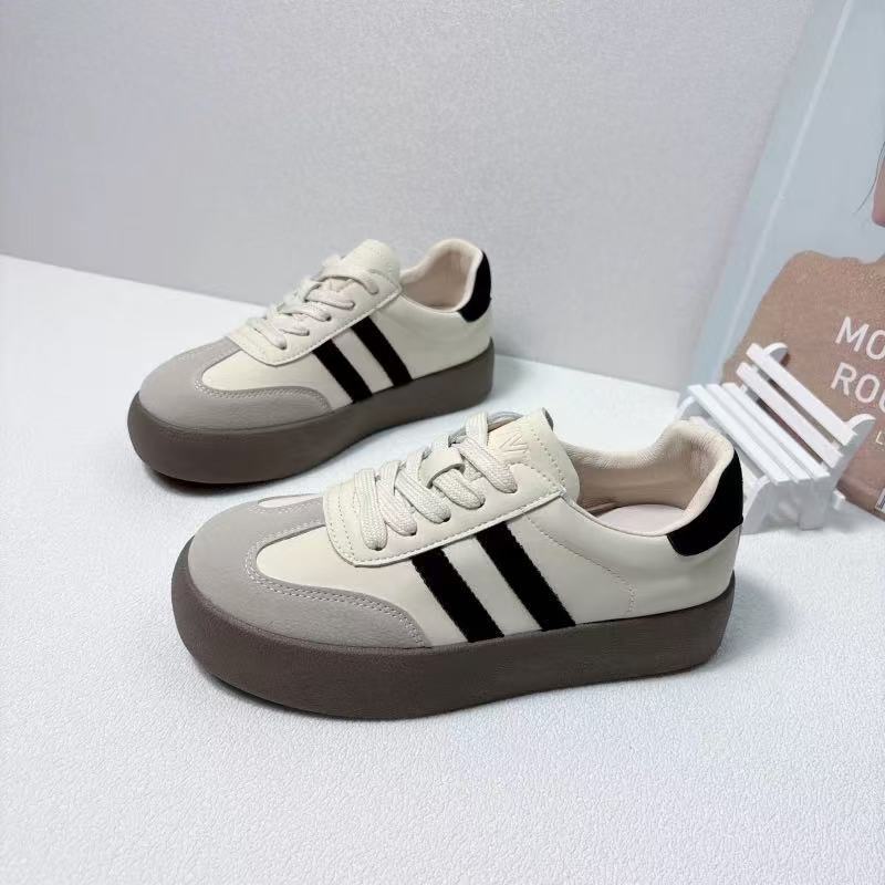 Women's platform autumn new Agande training shoes heightening casual board shoes lace-up single shoes