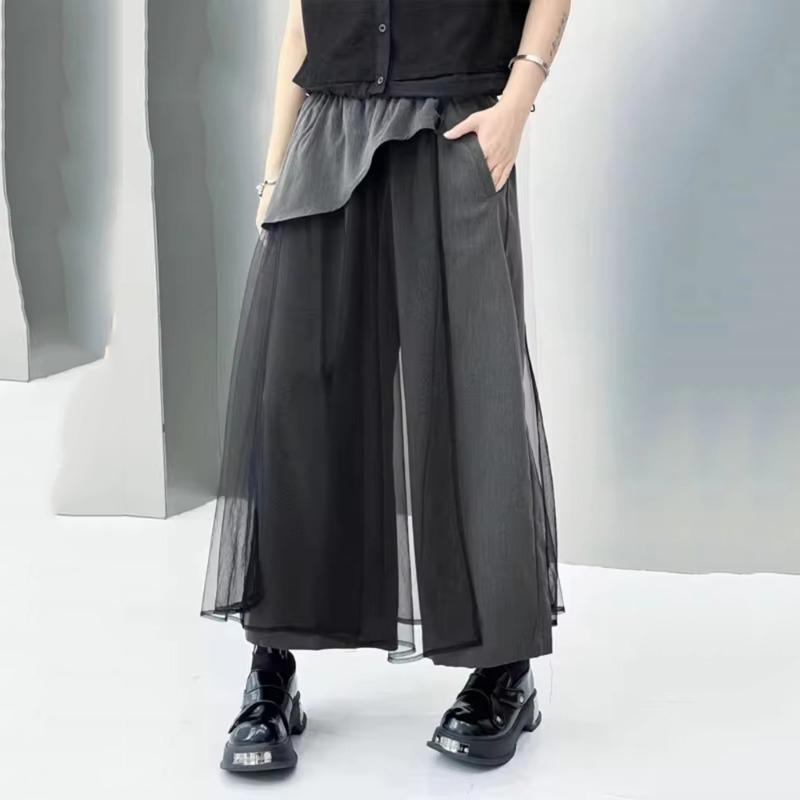 XITAO Mesh Casual Wide Legs Pant ZMY1342