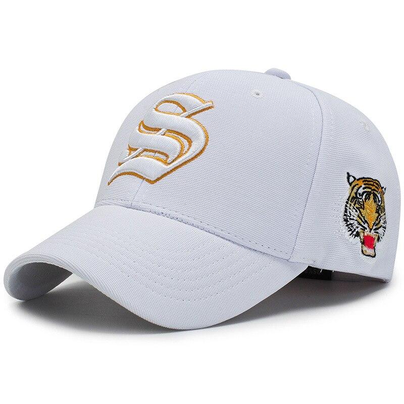 Fashion S Letter Side Tiger Embroidery Baseball Caps Spring and Autumn Outdoor Adjustable Casual Hats Sunscreen Hat