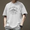 Retro Short Sleeved T-shirt for Men's Summer Fashion Brand Pure Cotton T-shirt with Fashionable Pattern