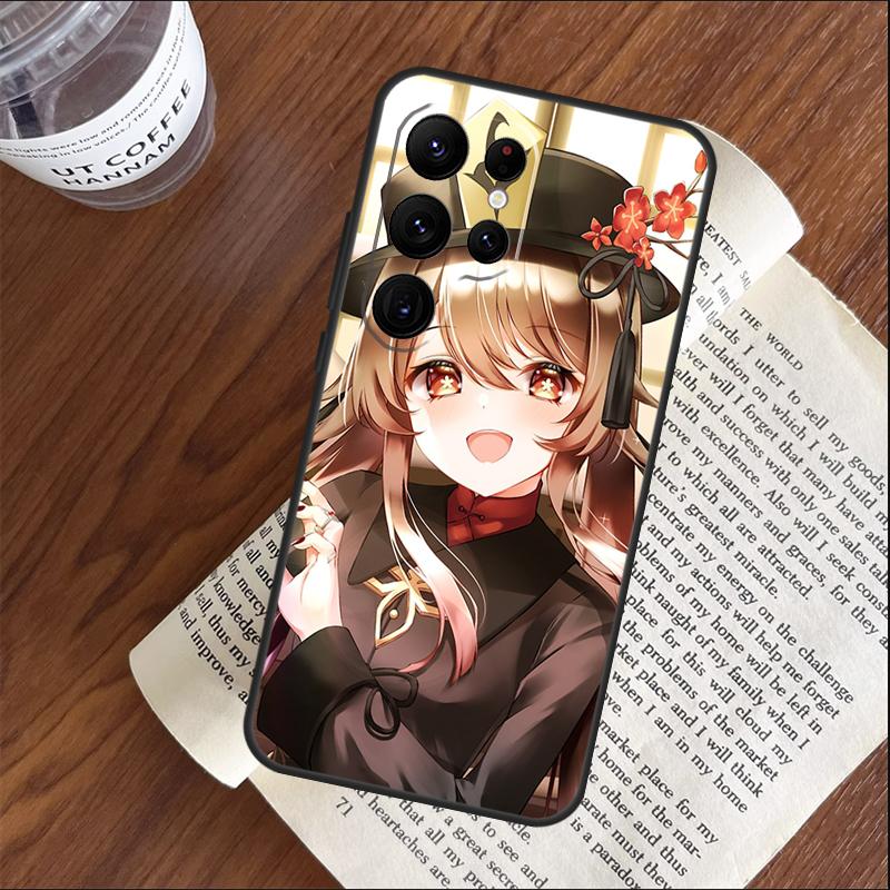 Genshin Impact Hu Tao Phone Case For Samsung Galaxy S25 S24 S23 S22 S21 Ultra S9 S10 S20 Plus S24 FE Funda Cover