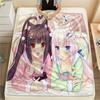 1Pc Cartoon Print Flannel Blanket, High Quality Comfortable for All Seasons, Home Decor, Warmth and Comfort, Perfect for Christmas Birthday Gift