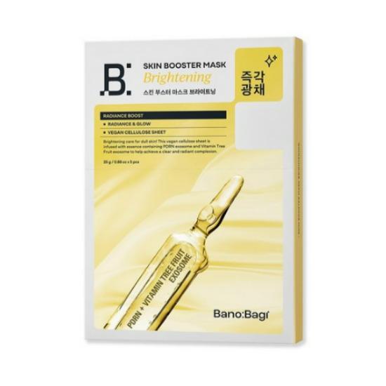 BANOBAGI Skin Booster Brightening Mask Pack Radiance & Tone-Up Care 5 Sheets