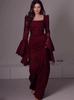 Fall 2025 European & American Elegant Waist-Hugging Evening Dress