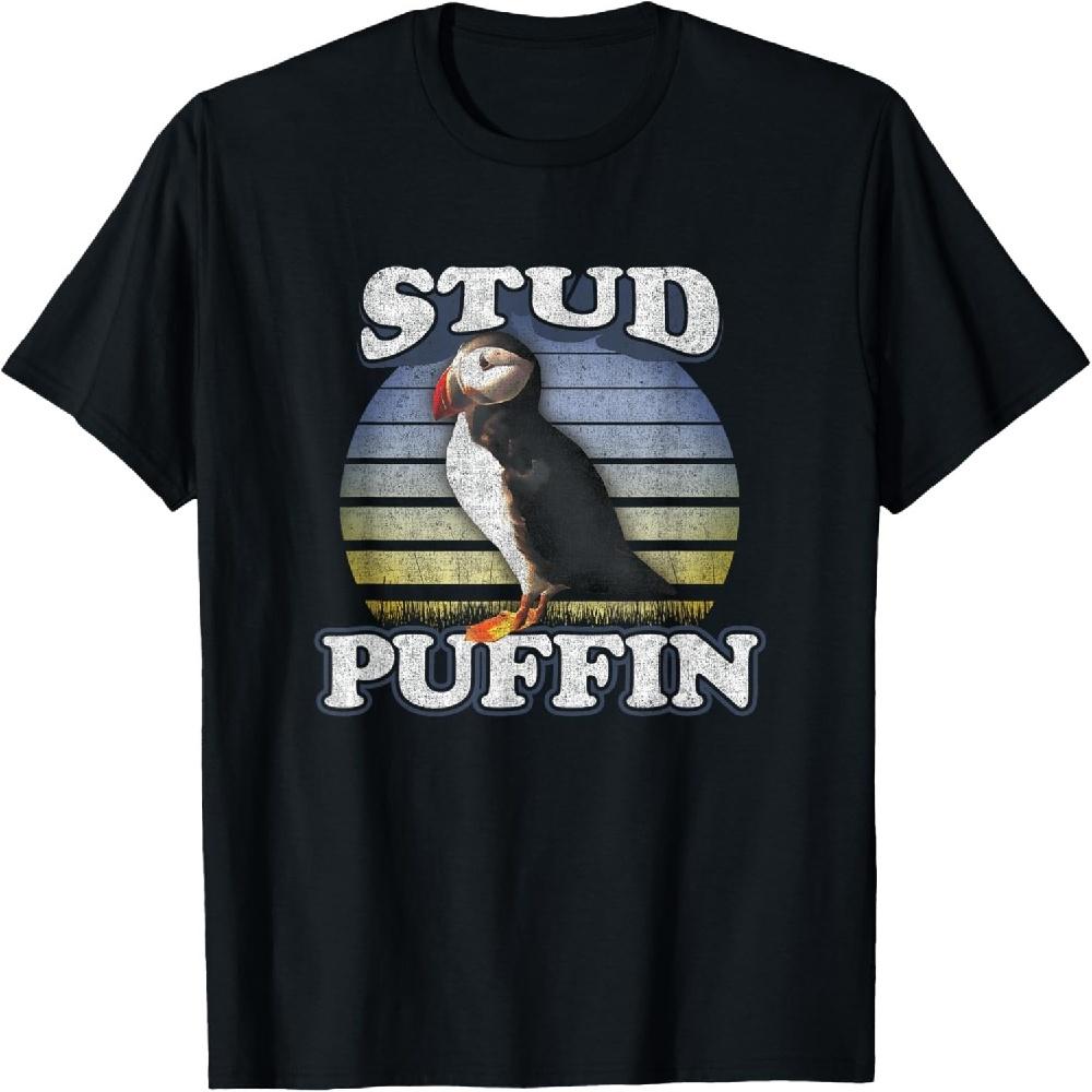 Funny Stud Muffin Vintage Retro Style Stud Puffin T-Shirt S