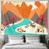Nature Forest Tapestry Woodland Animals Deer Fox Rabbit Wall Hanging Room Decor Aesthetic Hippie Dorm Wall Art Home Decoration G