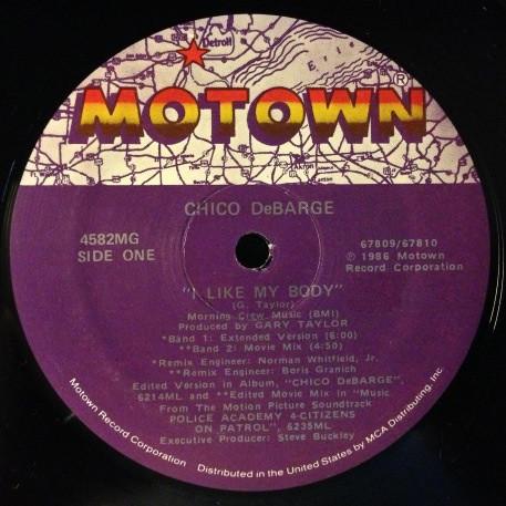 

12inch Record CHICO DEBARGE - I Like My Body 4582MG Motown 1986 US Soul/Funk Used