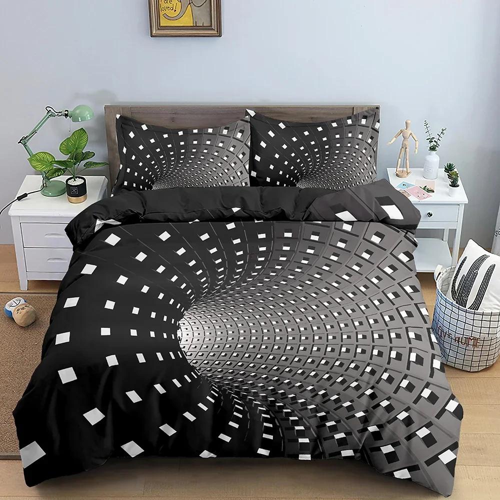 3D Gedruckt Abstrakt Psychedelisch Bequem Bettbezug Steppdecke Kissenbezug Bettwäscheset Kinder Schlafzimmer Dekoration Heimtextil