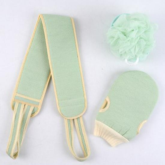 Exfoliating Back Scrubber & Sponge Set for Women & Men - Bath Essentials